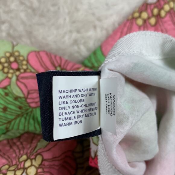 Gap textured 100% cotton pink and green flower print a line skirt, size 0 - Picture 9 of 9